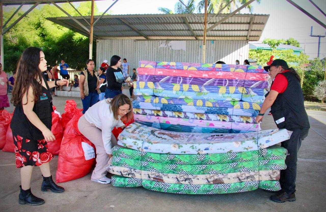 La Escuela Rigoberto Delgado Mangandi funciona como albergue en El Progreso, Yoro, tras los desastres ocasionados por la Tormenta Tropical Sara